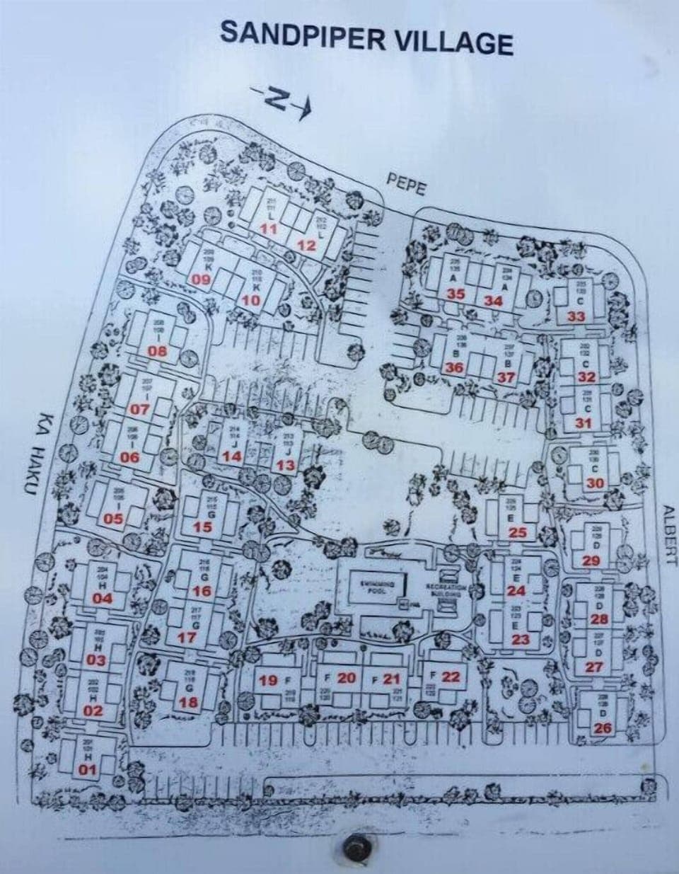 Sandpiper site map.
