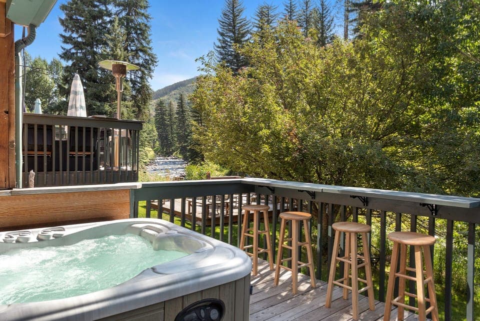 Back Deck with Private Hot Tub
