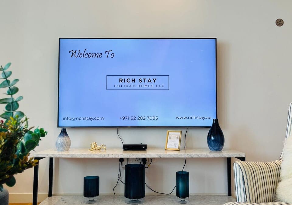 Tv and Multimedia area with sitting chair