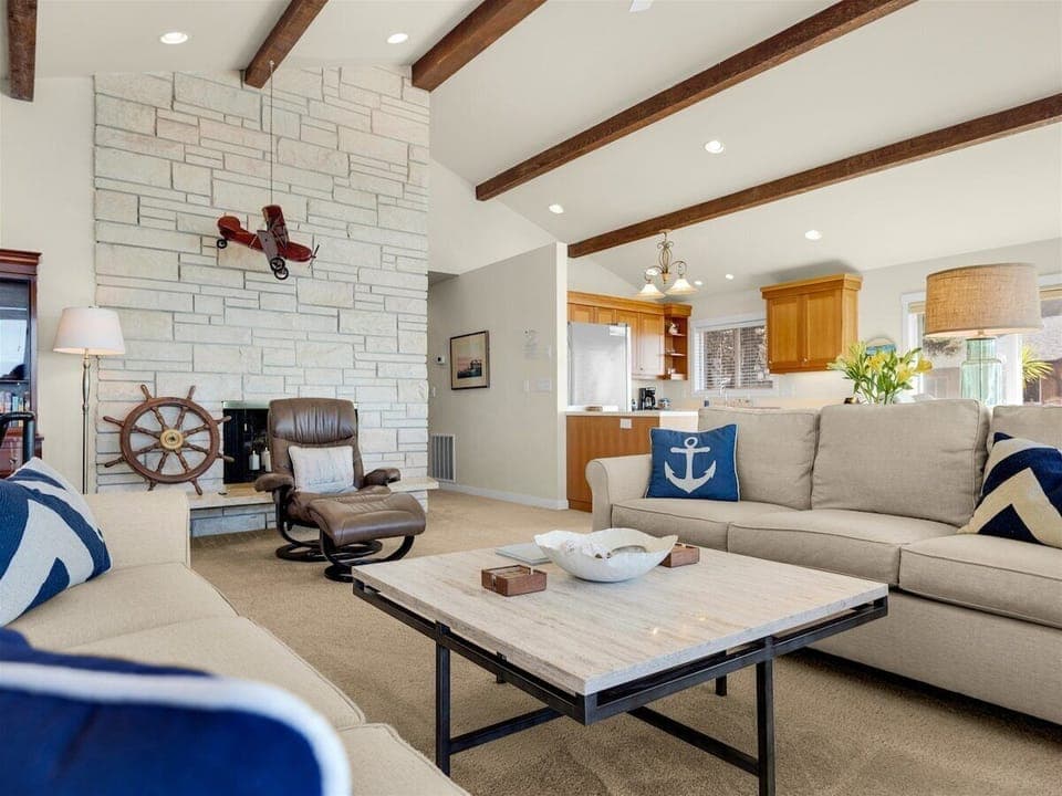 living area with ocean views at Sunset Cove