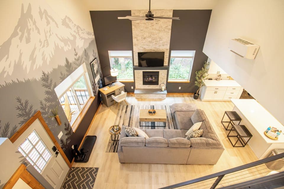 Feel right at home in the inviting living room layout!