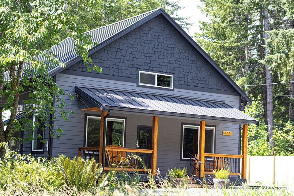 Our home is tucked away in a quiet, wooded neighborhood.