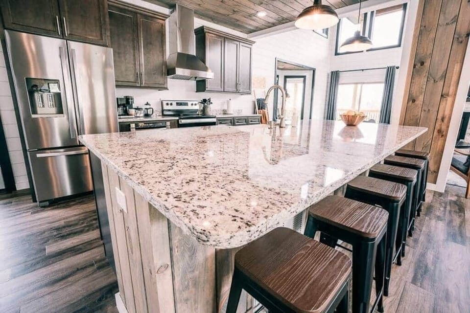 Our fully stocked "open" kitchen has everything you'll ever need for a relaxing vacation.  6 seats! 