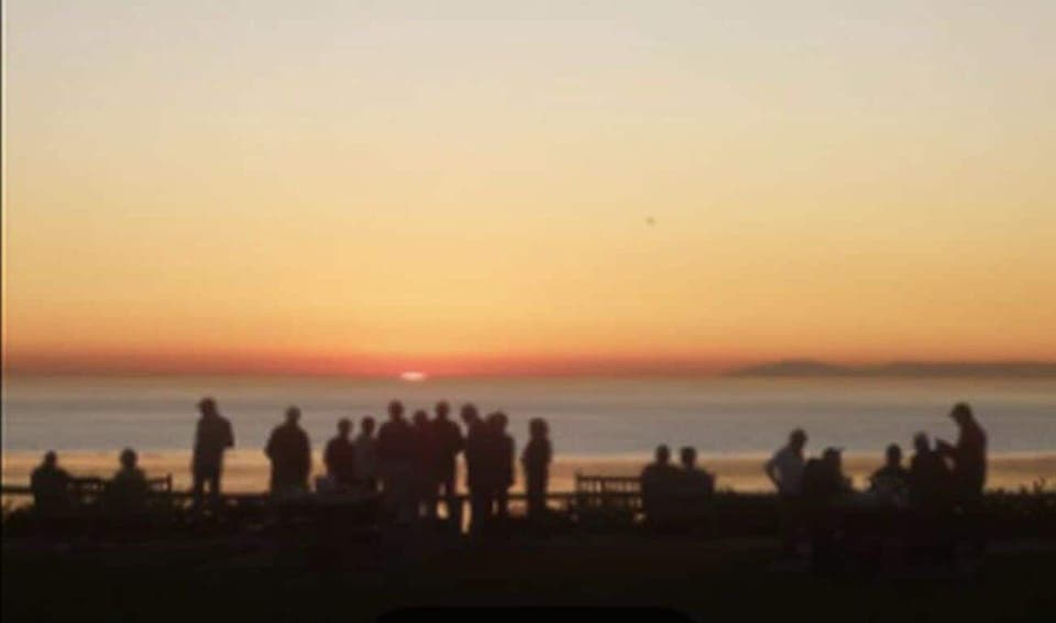 Evening Picnic at Community Bluff. (See dolphins and whales)