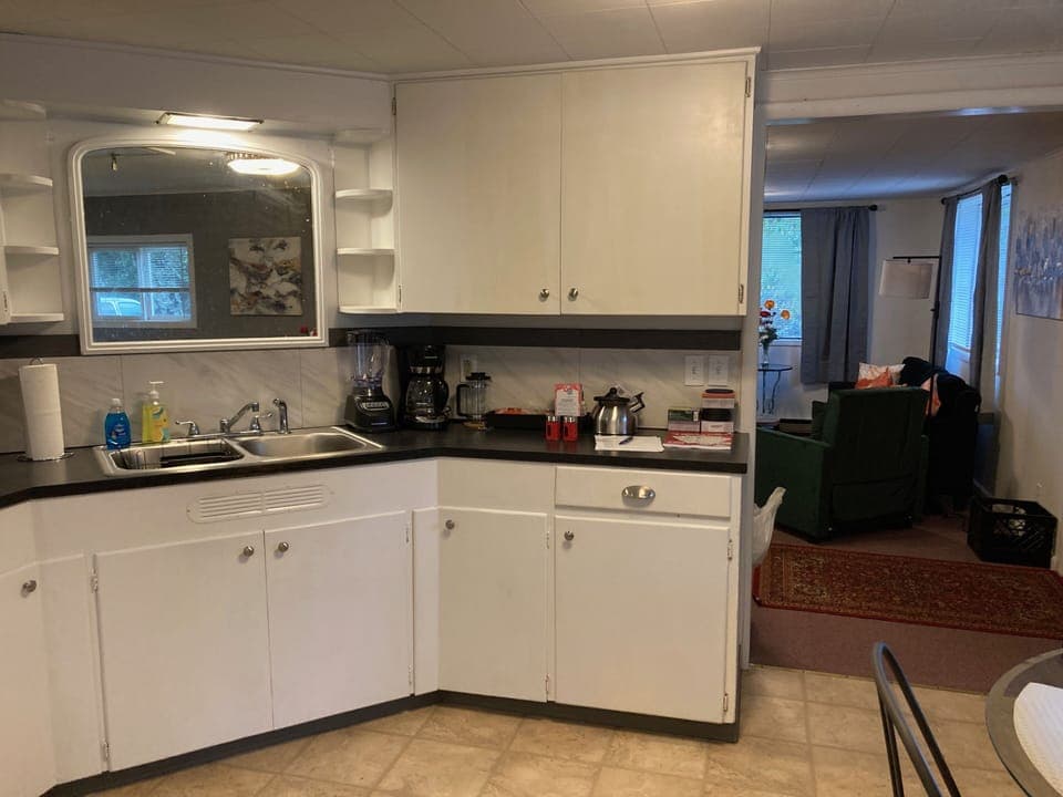 Coffee Bar is right of the sink.  Try Italian, French or Northwest brewing!