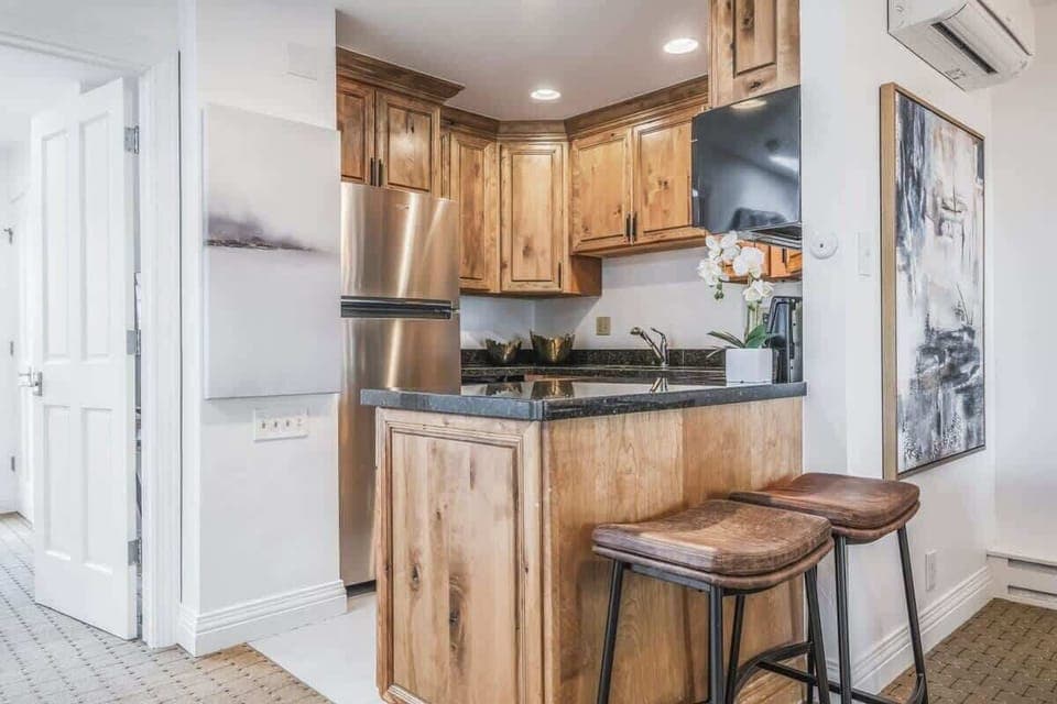 Kitchen with everything needed to make home cooked meals