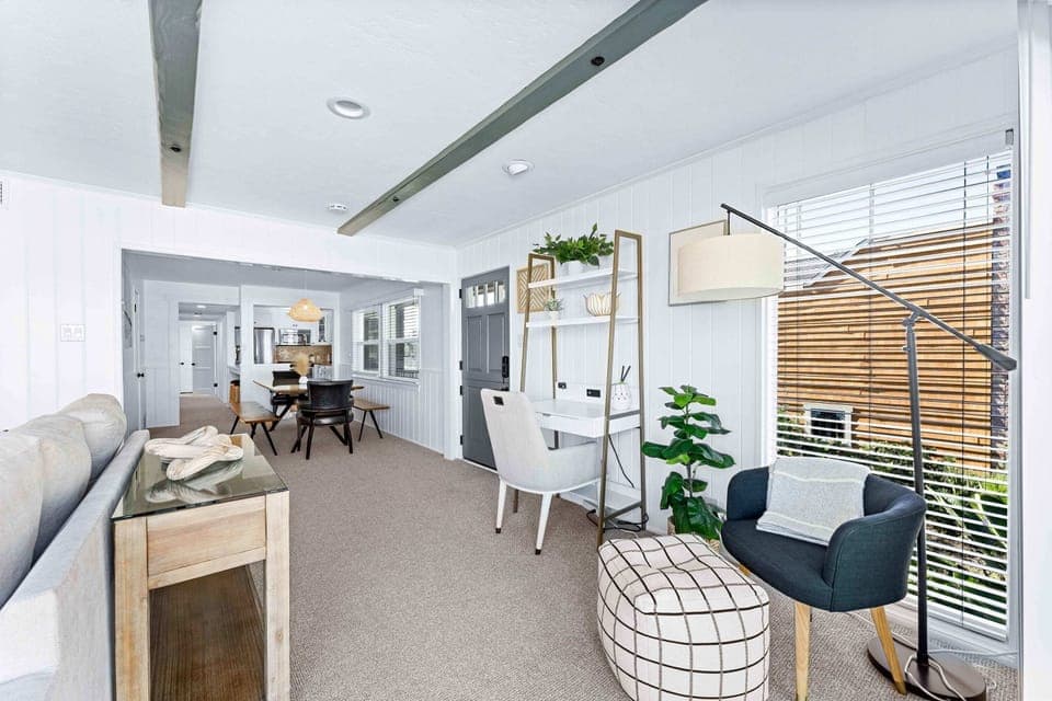 A cozy reading chair and lamp for relaxation.