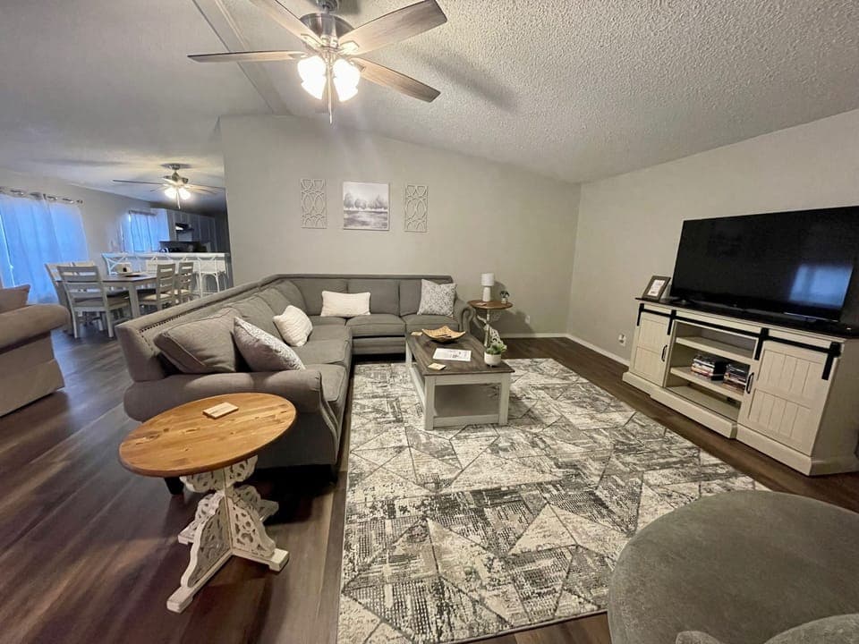 Smart tv for streaming, dvd player, movie collection