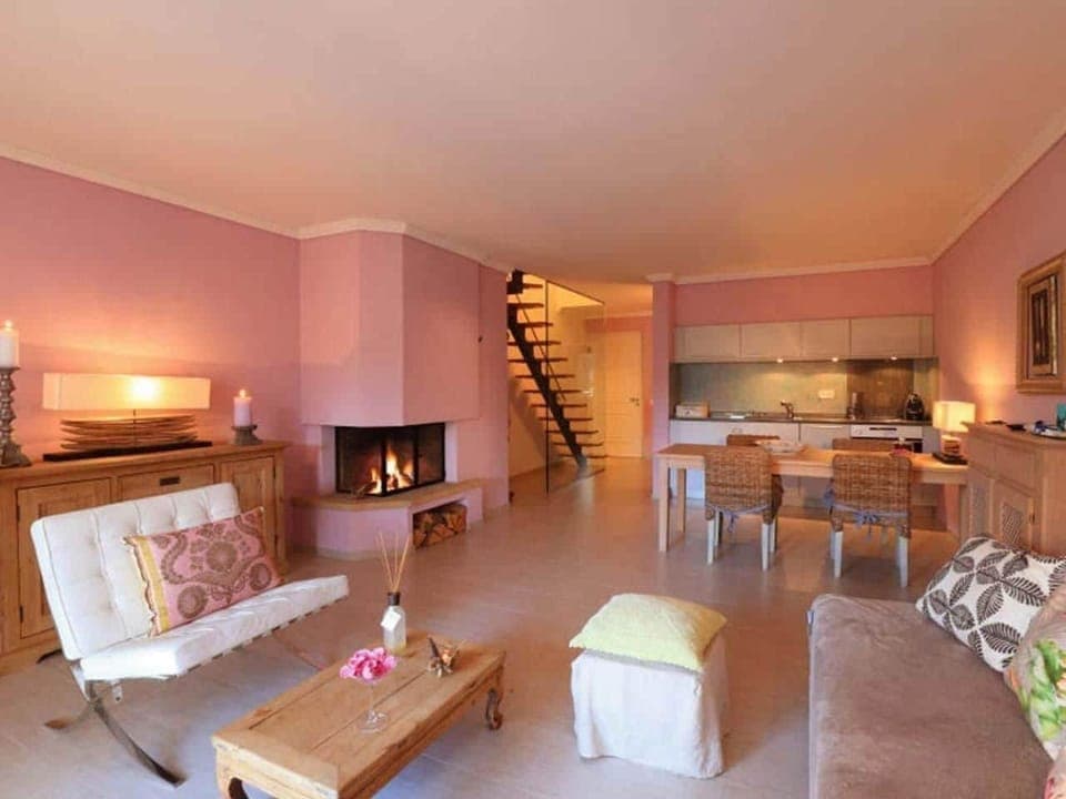 Living room and dining room.