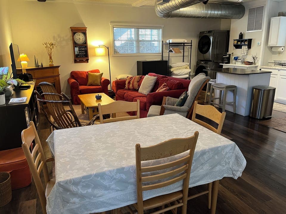 Dining table and Living Room
