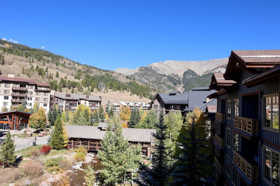 Beautiful view of Tenmile Range (Peak One) and Tenmile River