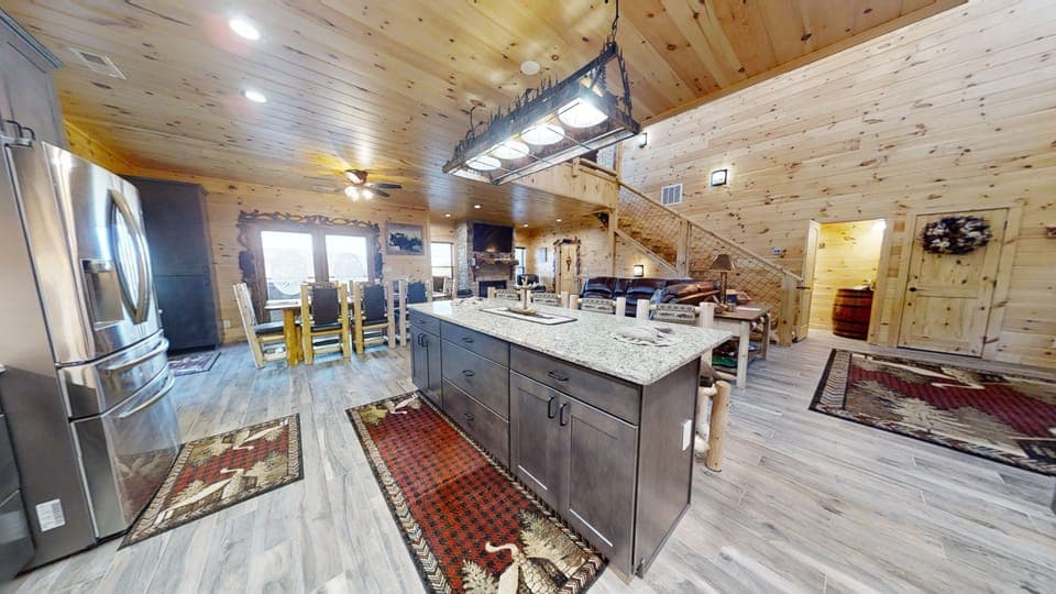 Indoors, Home Decor, House, Staircase, Refrigerator