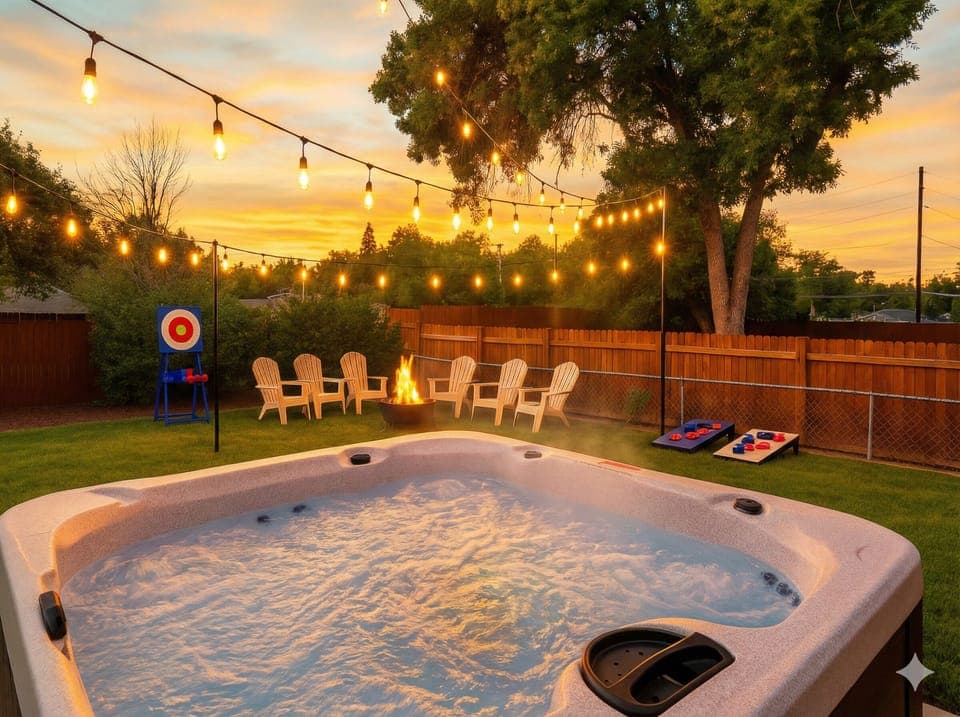 Outdoor spa tub