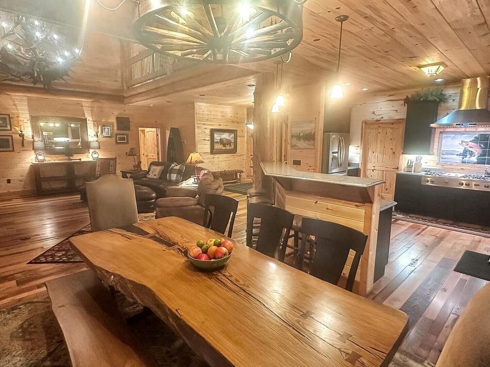 Dining Kitchen and Living Room