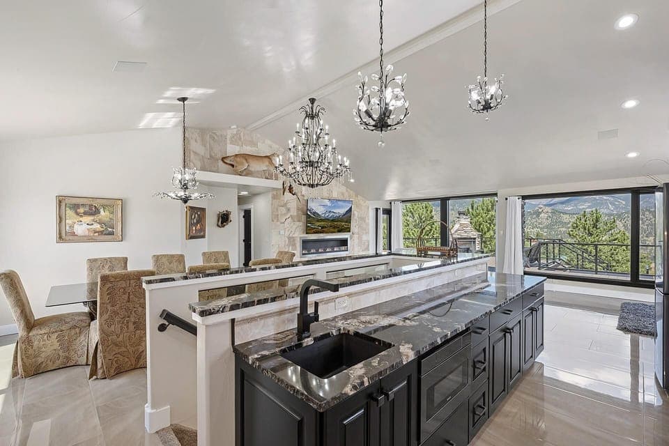 Upper-level kitchen