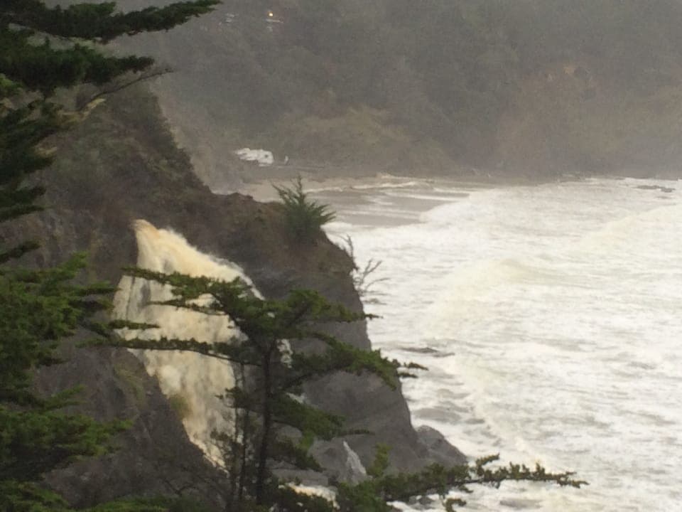 Our own Winter waterfall in Anchor Bay