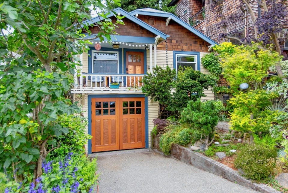 Our Cozy home! We are partial to our copper doors. :)