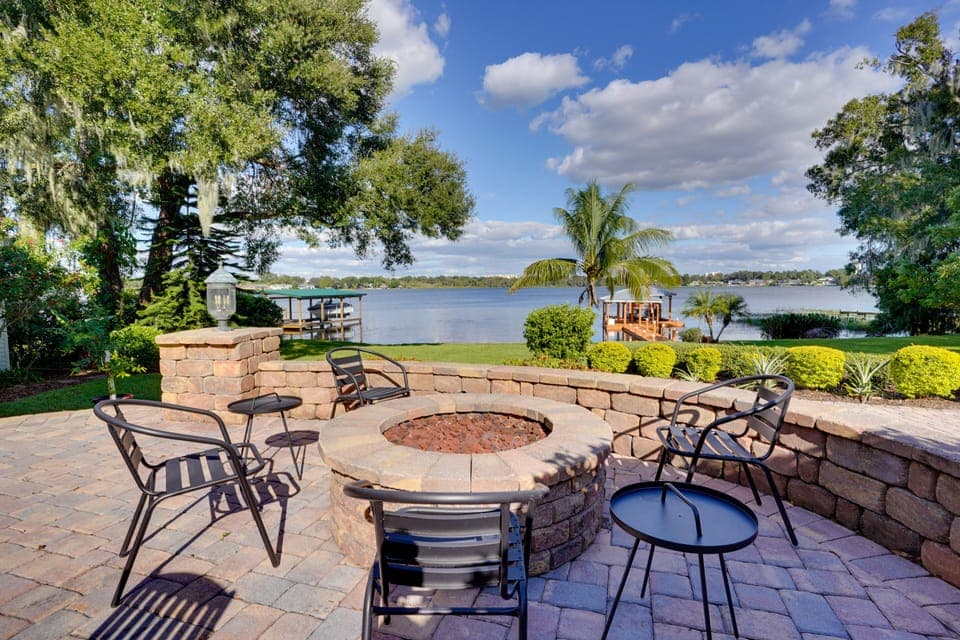 Fire Pit | Private Boat Dock | Backyard