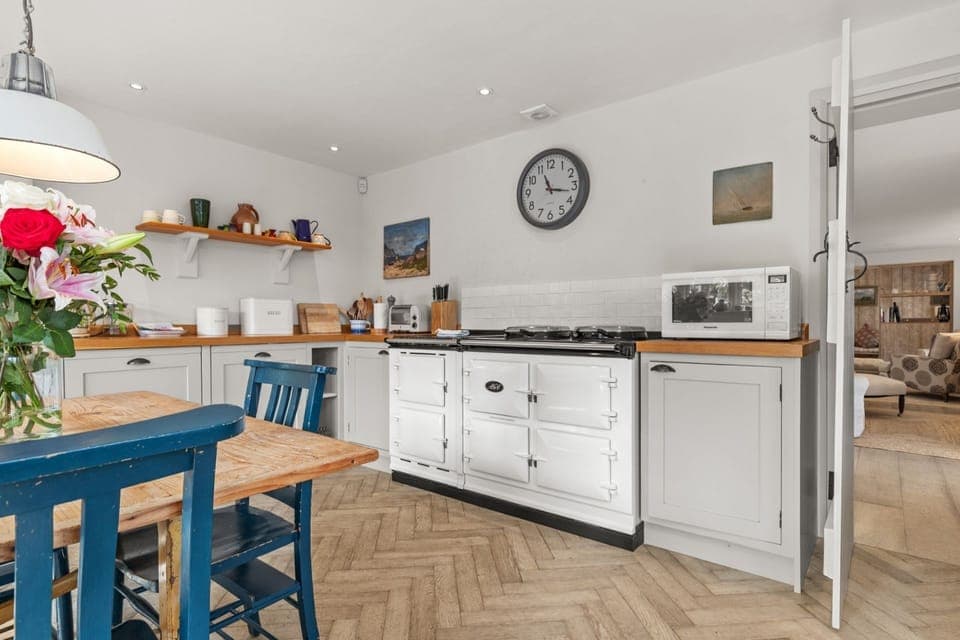 The kitchen at Little Haven, Gower