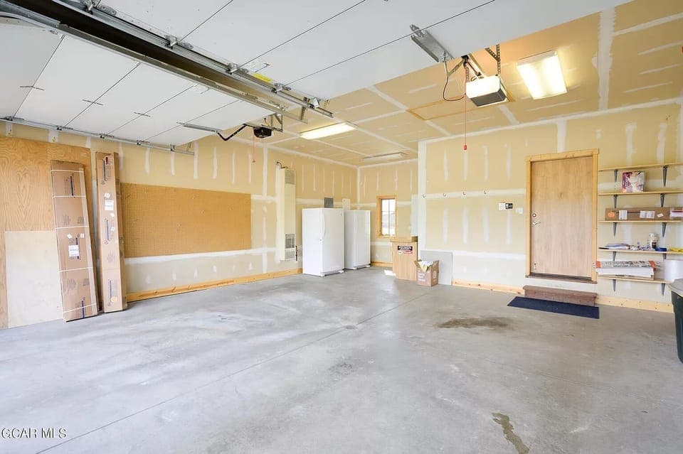 2 Car heated garage