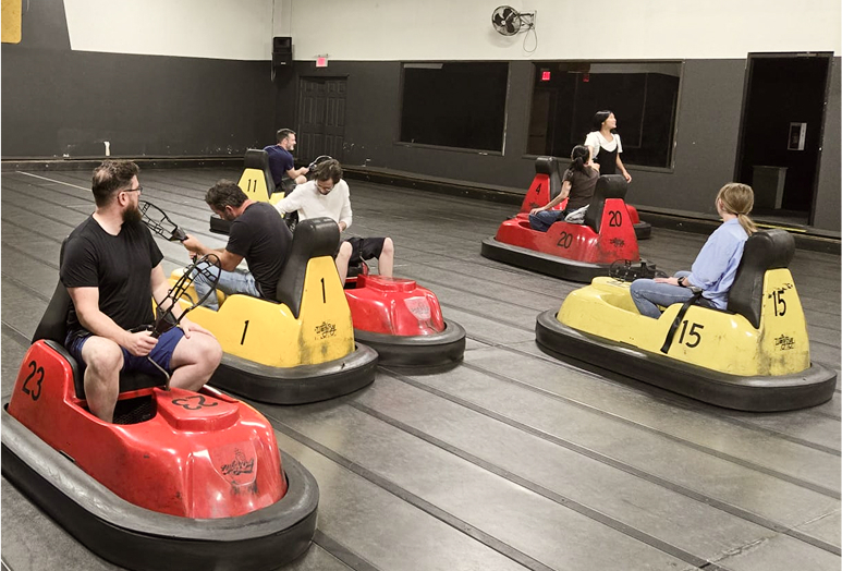 People playing whirlyball